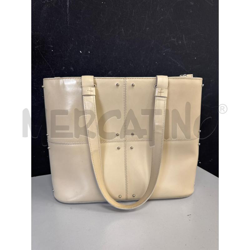 BORSA DONNA TOD'S PELLE BEIGE BORCHIE | Mercatino dell'Usato Cava de tirreni 2