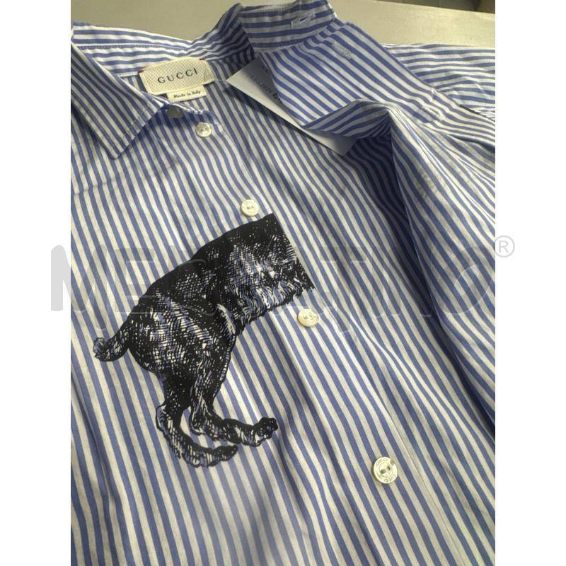CAMICIA BAMBINO GUCCI CELESTE RIGHE CONIGLIO  | Mercatino dell'Usato Cava de tirreni 3