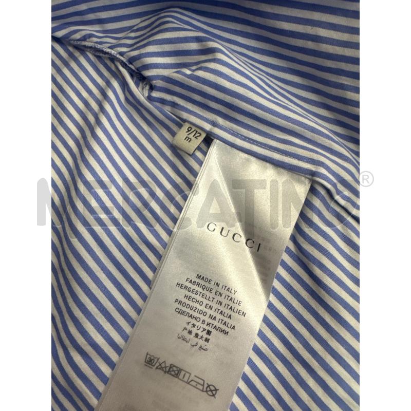 CAMICIA BAMBINO GUCCI CELESTE RIGHE CONIGLIO  | Mercatino dell'Usato Cava de tirreni 5
