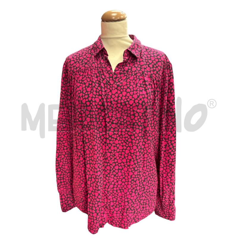 CAMICIA DONNA HOGO BOSS SETA FUCSIA NERA CUORICINI | Mercatino dell'Usato Cava de tirreni 1