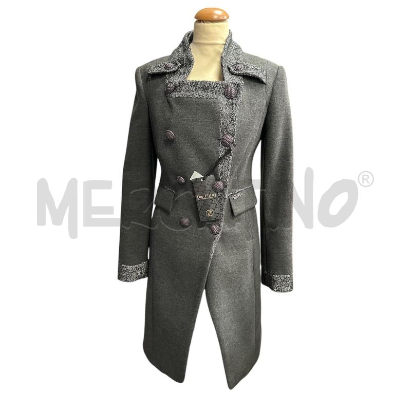 CAPPOTTO DONNA LES FILLES GRIGIO CHIUSURA DOPPIO PETTO NUOVO | Mercatino dell'Usato Cava de tirreni 1