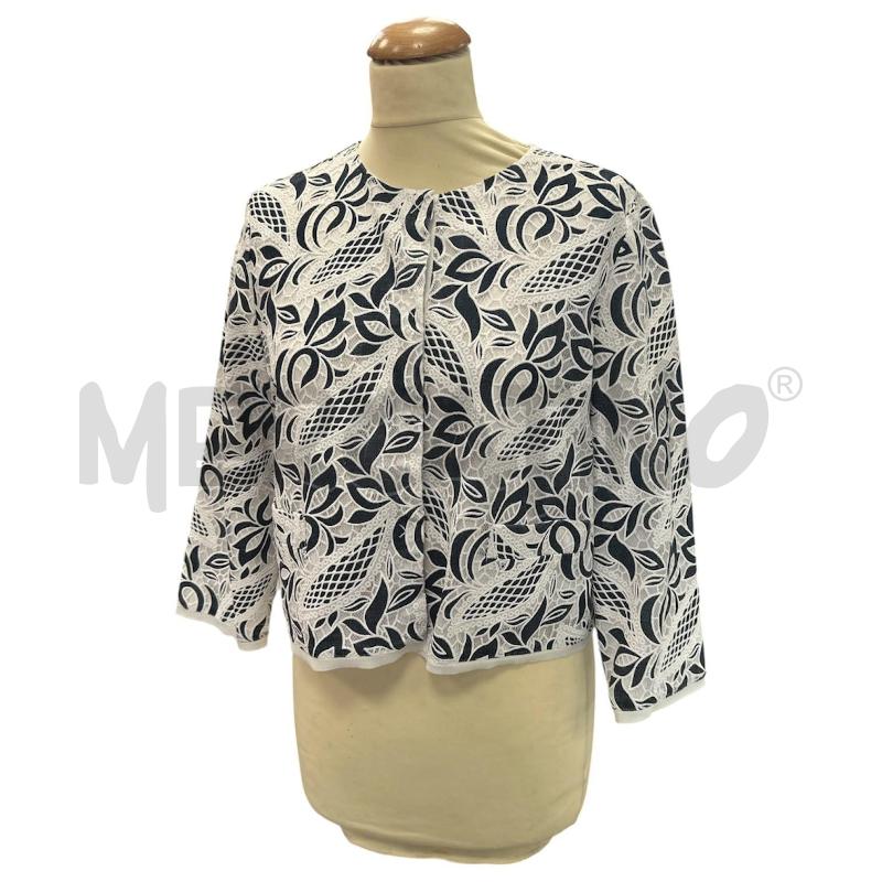 CARDIGAN DONNA INTREND BIANCO BLU PIZZO  | Mercatino dell'Usato Cava de tirreni 1
