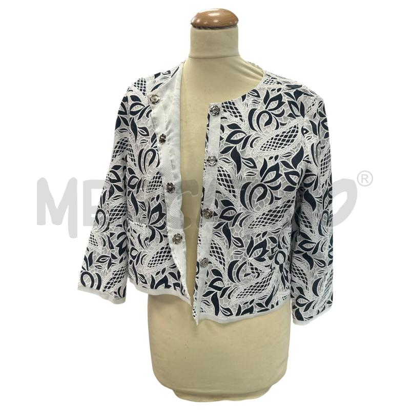 CARDIGAN DONNA INTREND BIANCO BLU PIZZO  | Mercatino dell'Usato Cava de tirreni 3