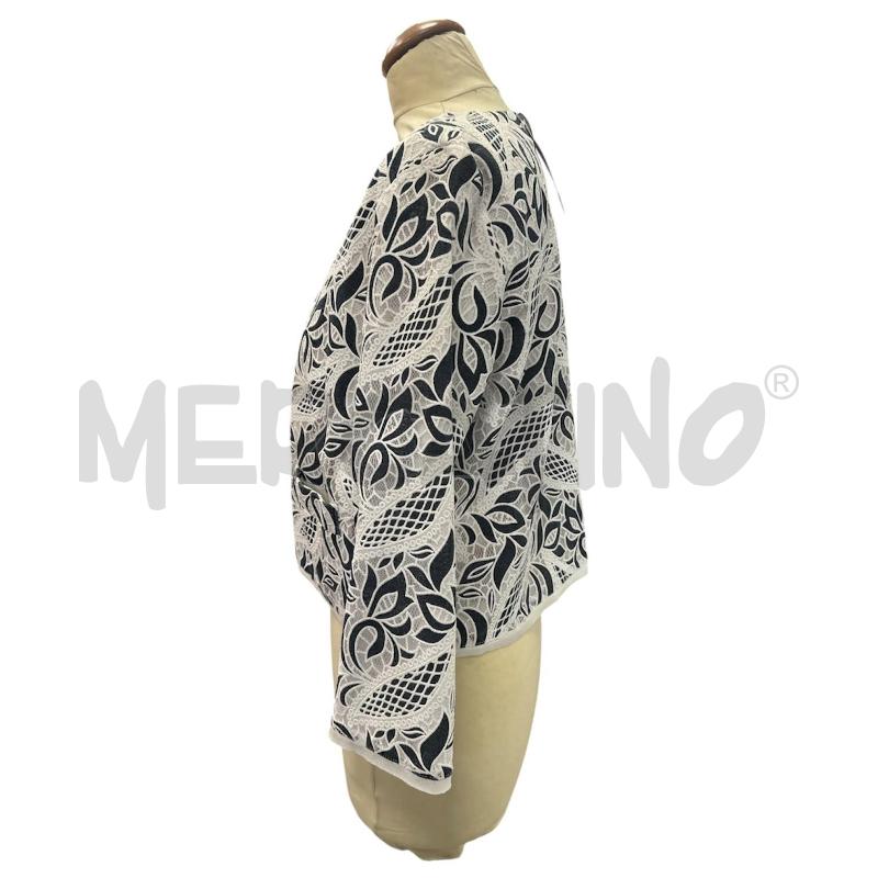CARDIGAN DONNA INTREND BIANCO BLU PIZZO  | Mercatino dell'Usato Cava de tirreni 4