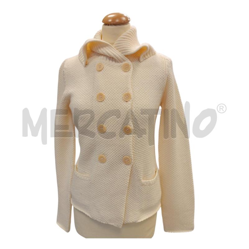 CARDIGAN DONNA MASSIMO DUTTI PANNA BOTTONI DOPPIO PETTO | Mercatino dell'Usato Cava de tirreni 1