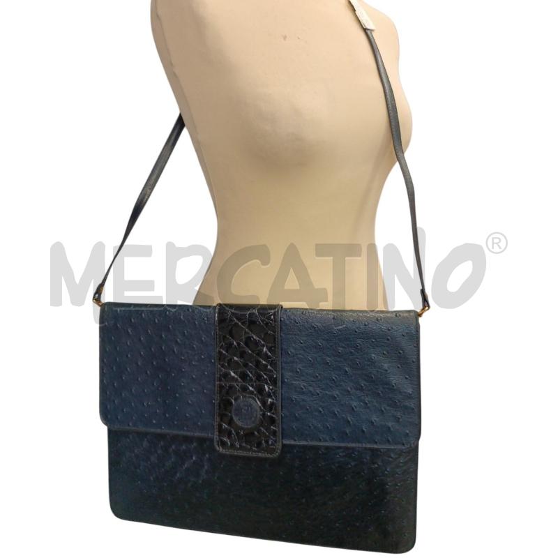 CARTELLA FENDI BLU MARTELLATA + TRACOLLA | Mercatino dell'Usato Cava de tirreni 2