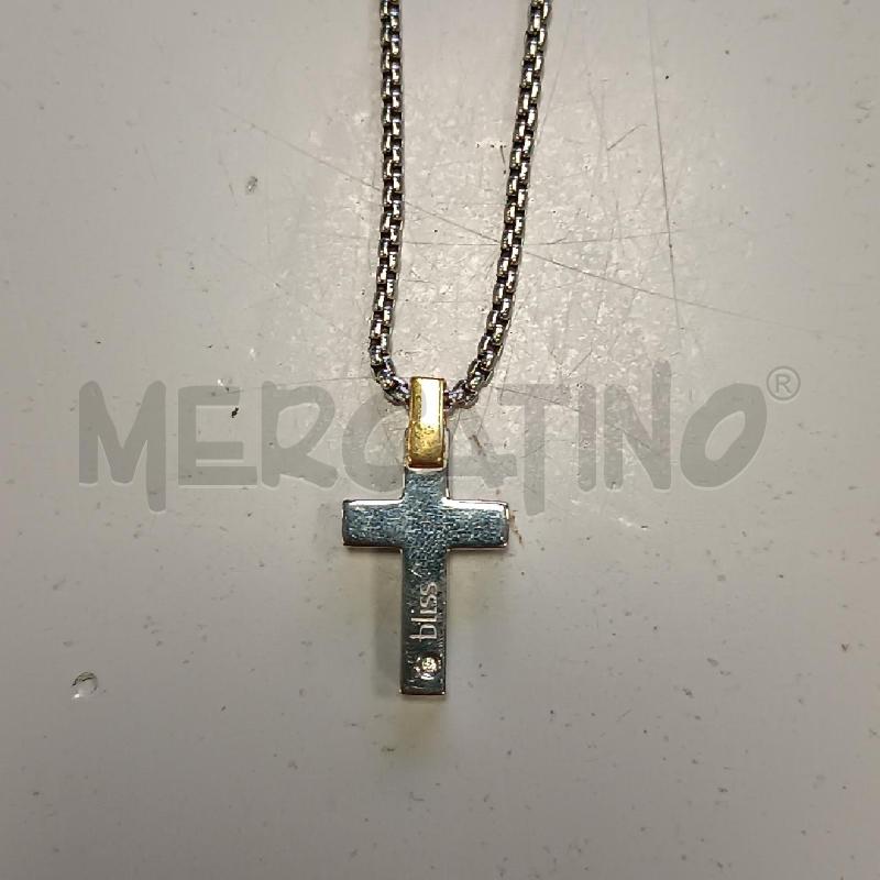 CATENINA IN ACCIAIO CON CROCIFISSO ORO E ACCIAIO | Mercatino dell'Usato Cava de tirreni 2