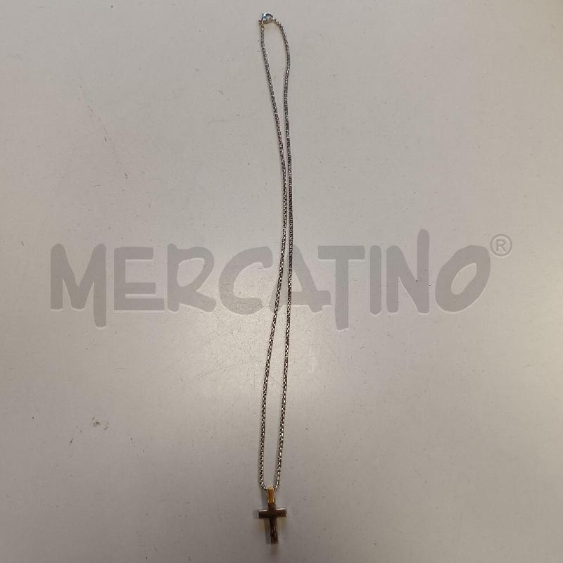 CATENINA IN ACCIAIO CON CROCIFISSO ORO E ACCIAIO | Mercatino dell'Usato Cava de tirreni 5