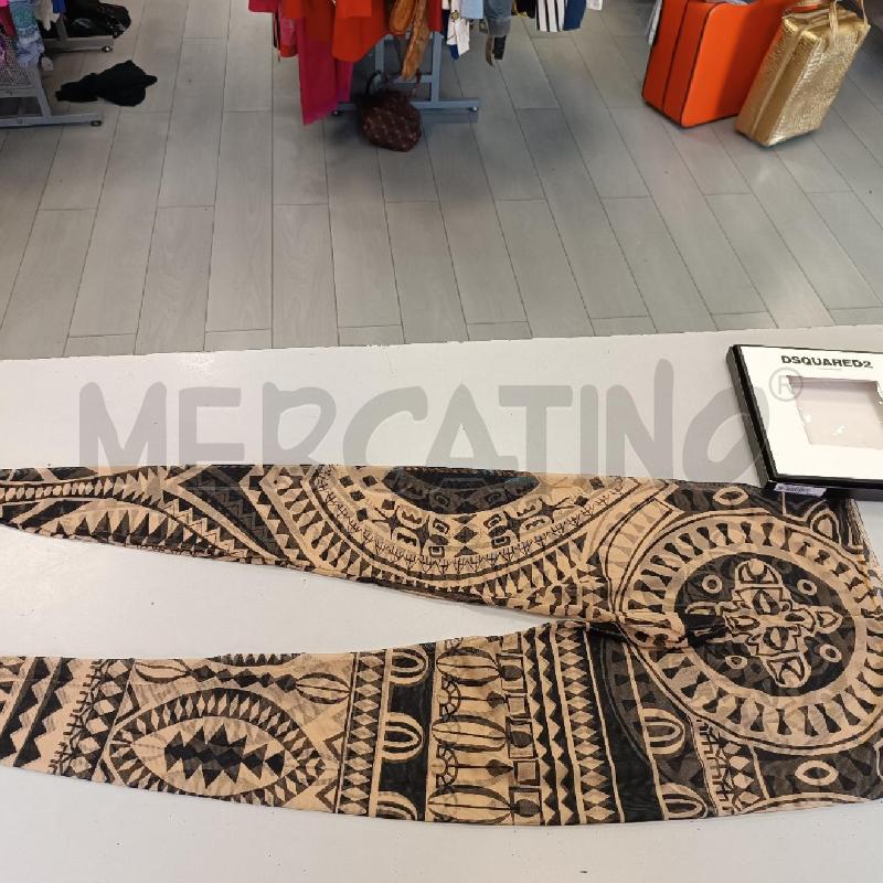COLLANT DSQUARED2 TRIBAL TATOO BEIGE NERO | Mercatino dell'Usato Cava de tirreni 3