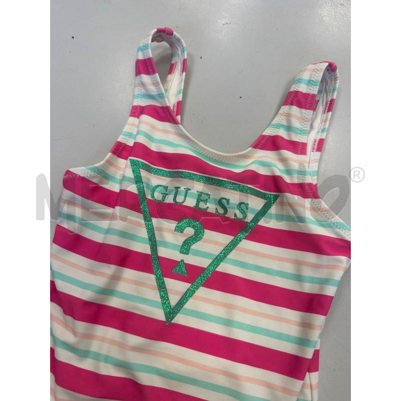 COSTUME BAMBINO GUESS INTERO BIANCO RIGHE FUCSIA CELESTI | Mercatino dell'Usato Cava de tirreni 2