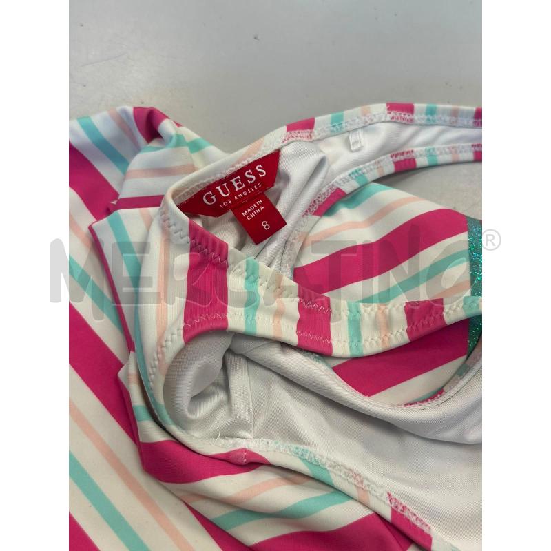 COSTUME BAMBINO GUESS INTERO BIANCO RIGHE FUCSIA CELESTI | Mercatino dell'Usato Cava de tirreni 3