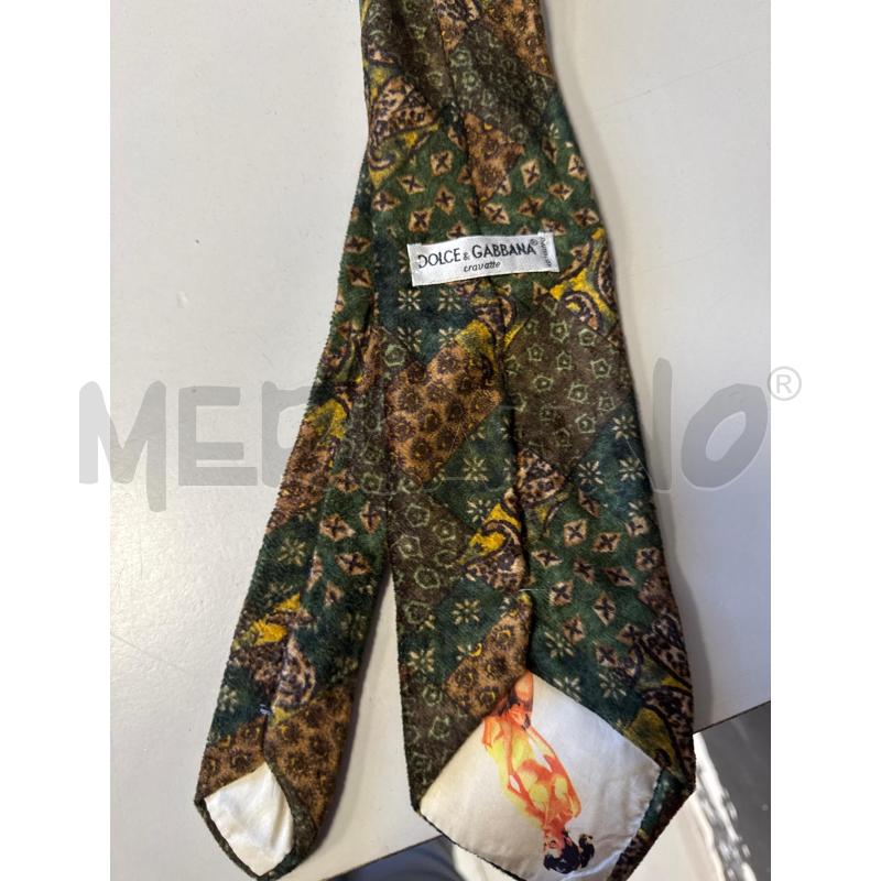 CRAVATTA DOLCE&GABBANA VERDE MARRONE VELLUTO | Mercatino dell'Usato Cava de tirreni 2