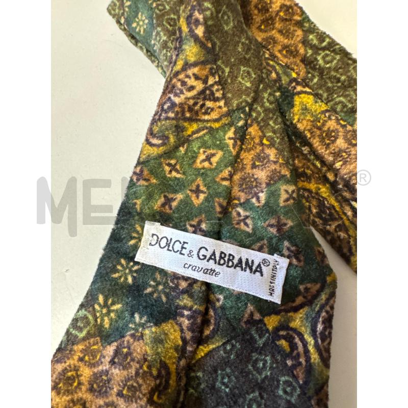 CRAVATTA DOLCE&GABBANA VERDE MARRONE VELLUTO | Mercatino dell'Usato Cava de tirreni 5