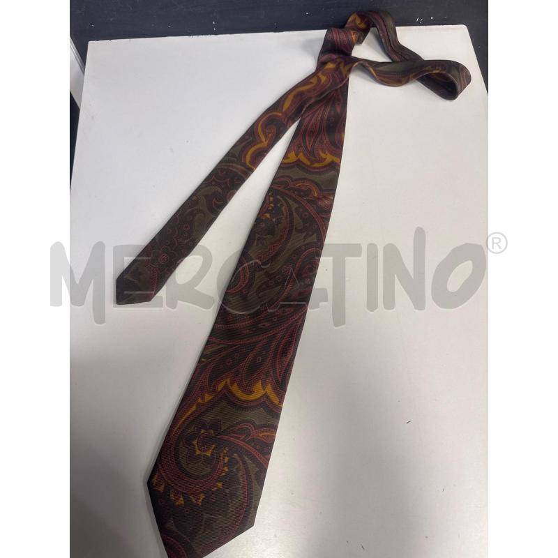 CRAVATTA ETRO FANTASIA MARRONE VERDE BORDEU | Mercatino dell'Usato Cava de tirreni 2