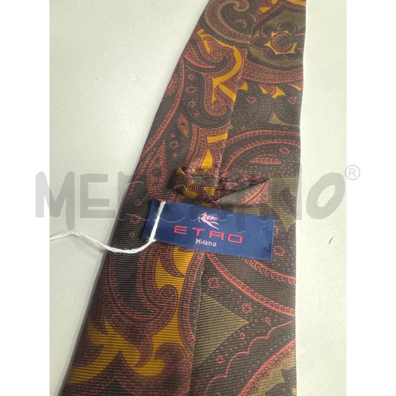 CRAVATTA ETRO FANTASIA MARRONE VERDE BORDEU | Mercatino dell'Usato Cava de tirreni 4