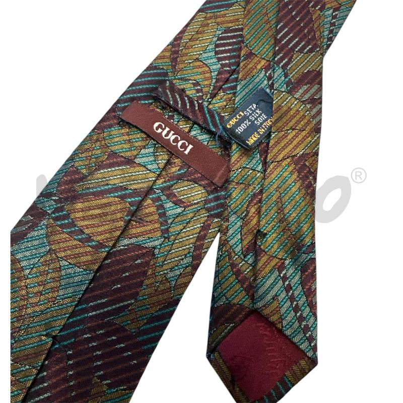 CRAVATTA GUCCI VINTAGE VERDE ROSSA FIORI | Mercatino dell'Usato Cava de tirreni 1