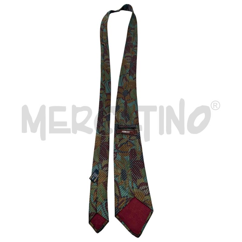 CRAVATTA GUCCI VINTAGE VERDE ROSSA FIORI | Mercatino dell'Usato Cava de tirreni 4