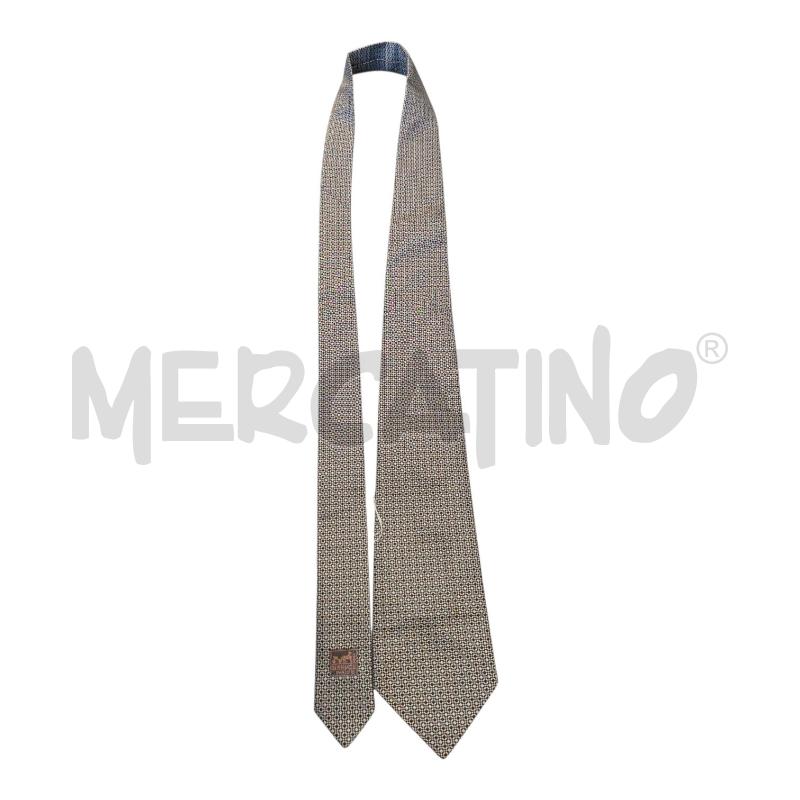 CRAVATTA HERMES MARRONE BIANCA  | Mercatino dell'Usato Cava de tirreni 1