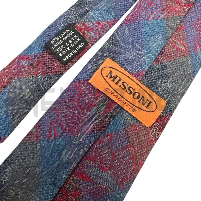 CRAVATTA MISSONI BLU ROSSA FIORI | Mercatino dell'Usato Cava de tirreni 1