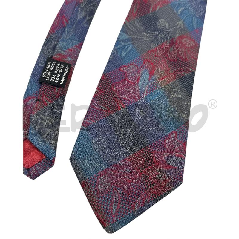 CRAVATTA MISSONI BLU ROSSA FIORI | Mercatino dell'Usato Cava de tirreni 2