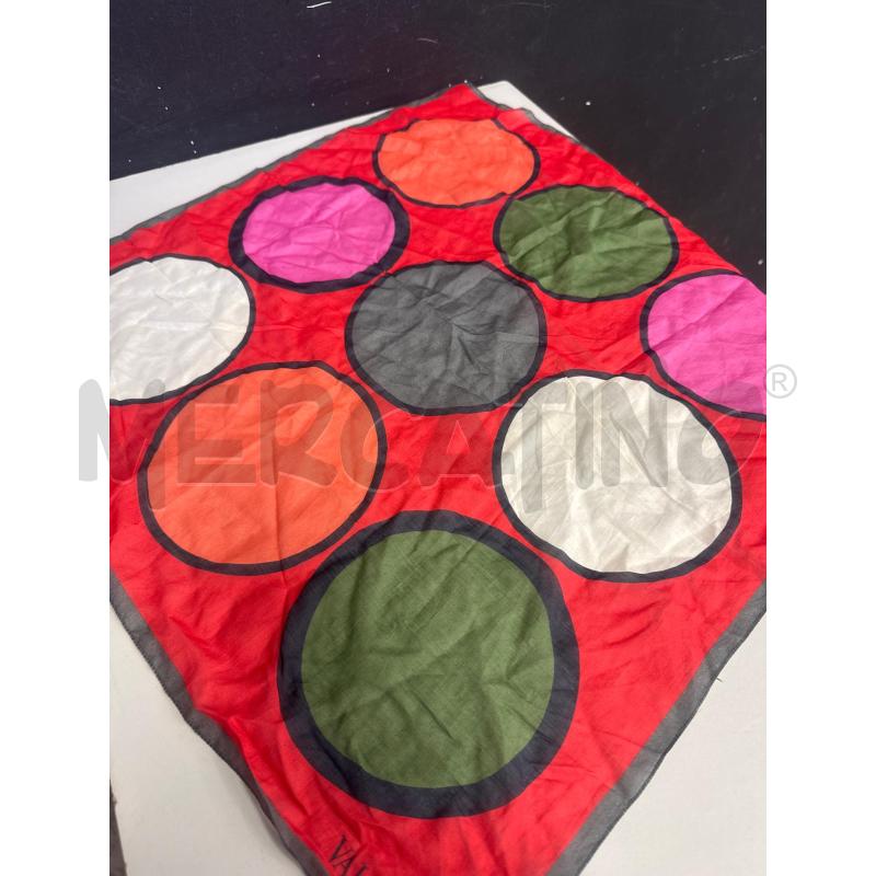 FOULARD VALENTINO ROSSO VERDE ARANCIO BIANCO CERCHI | Mercatino dell'Usato Cava de tirreni 2