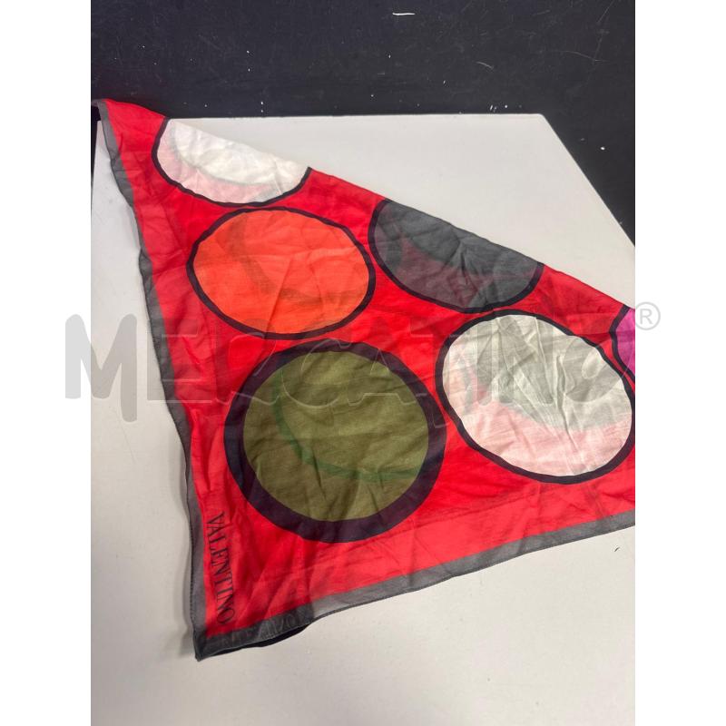 FOULARD VALENTINO ROSSO VERDE ARANCIO BIANCO CERCHI | Mercatino dell'Usato Cava de tirreni 3