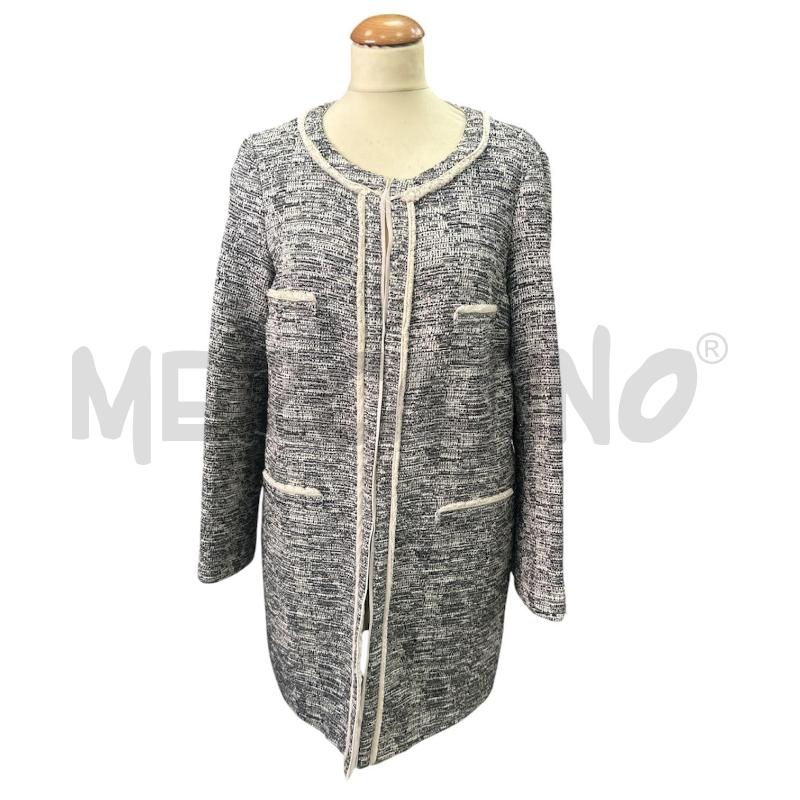 GIACCA DONNA DIANA GALLESI BIANCA NERA TWEED CARDIGAN | Mercatino dell'Usato Cava de tirreni 1