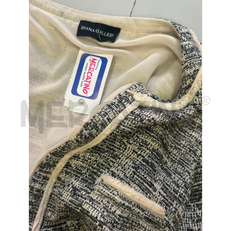 GIACCA DONNA DIANA GALLESI BIANCA NERA TWEED CARDIGAN | Mercatino dell'Usato Cava de tirreni 3