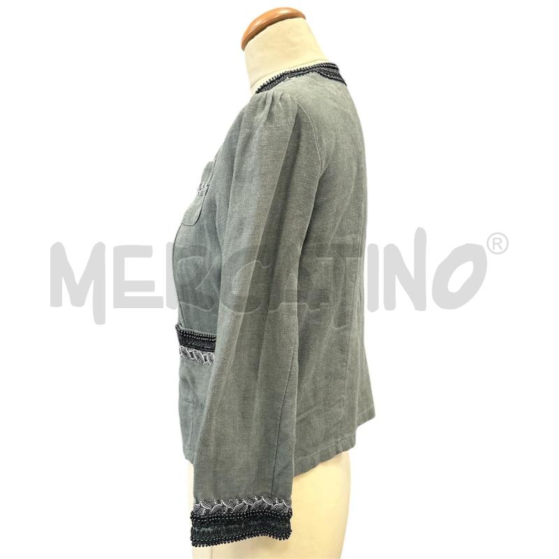 GIACCA DONNA ETRO VERDE LINO PERLINE NERE  | Mercatino dell'Usato Cava de tirreni 5