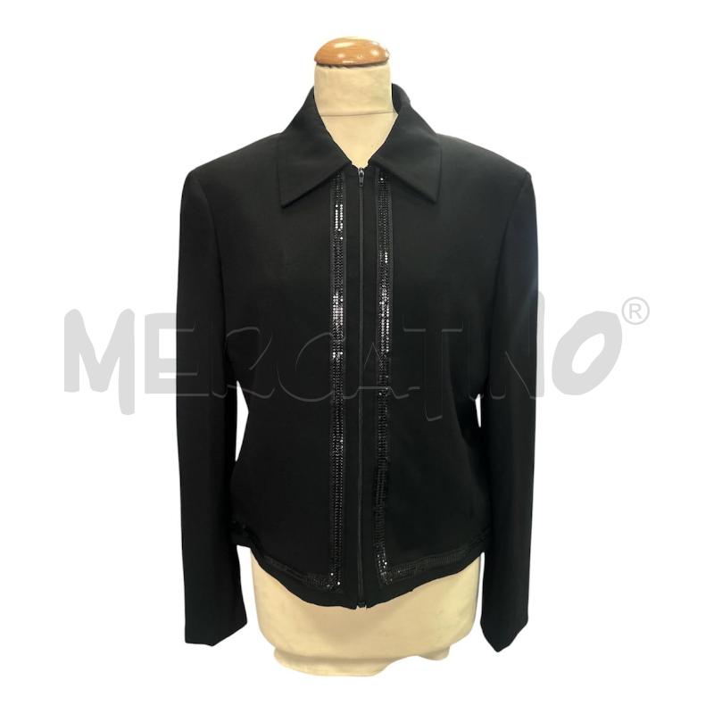 GIACCA DONNA MASSIMO REBECCHI NERA PAILLETTES INTERNO FUCSIA | Mercatino dell'Usato Cava de tirreni 1