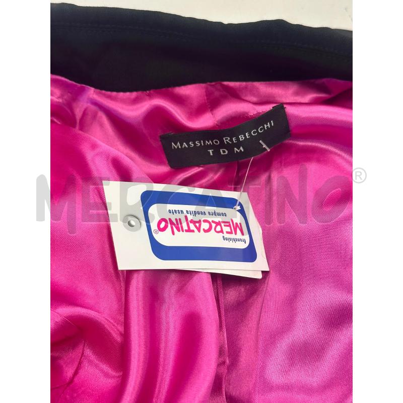 GIACCA DONNA MASSIMO REBECCHI NERA PAILLETTES INTERNO FUCSIA | Mercatino dell'Usato Cava de tirreni 2