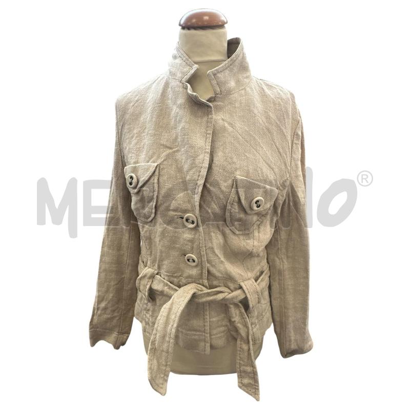 GIACCA DONNA NEW PENNY BEIGE LINO BEIGE TASCHE | Mercatino dell'Usato Cava de tirreni 1
