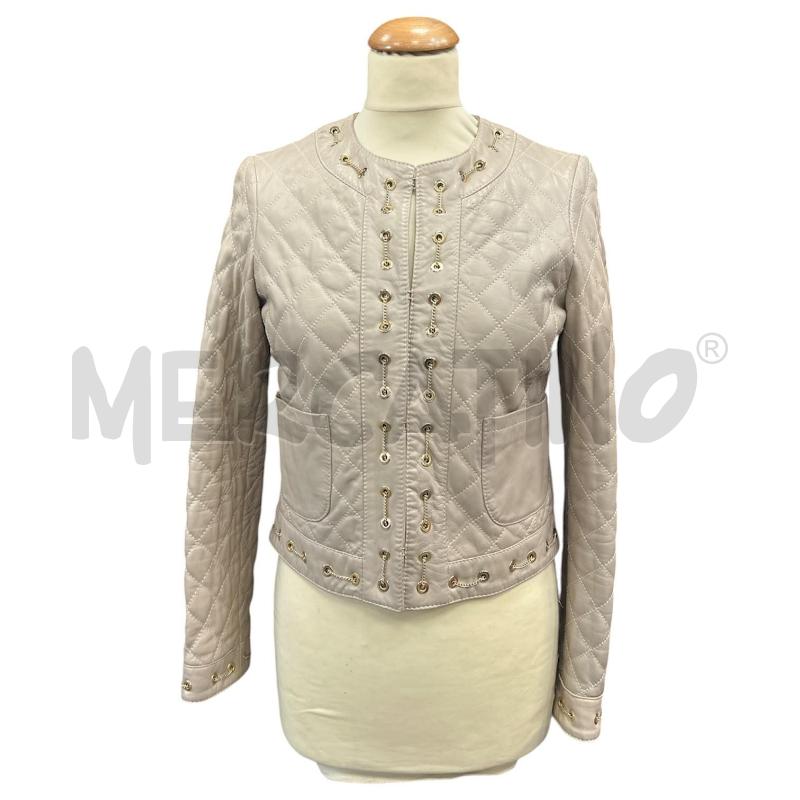 GIACCA DONNA SHI VERA PELLE BEIGE CATENA DORATA | Mercatino dell'Usato Cava de tirreni 1