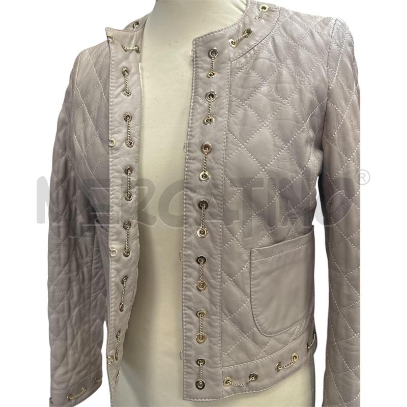 GIACCA DONNA SHI VERA PELLE BEIGE CATENA DORATA | Mercatino dell'Usato Cava de tirreni 2