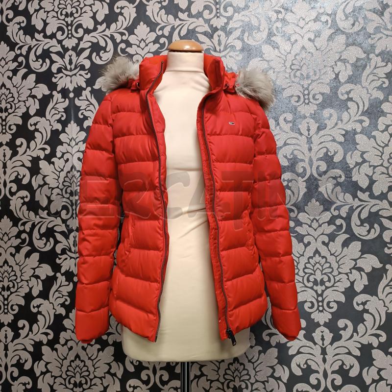 GIUBBINO DONNA TOMMY HILFIGER ROSSO CAPPUCCIO PELO | Mercatino dell'Usato Cava de tirreni 1