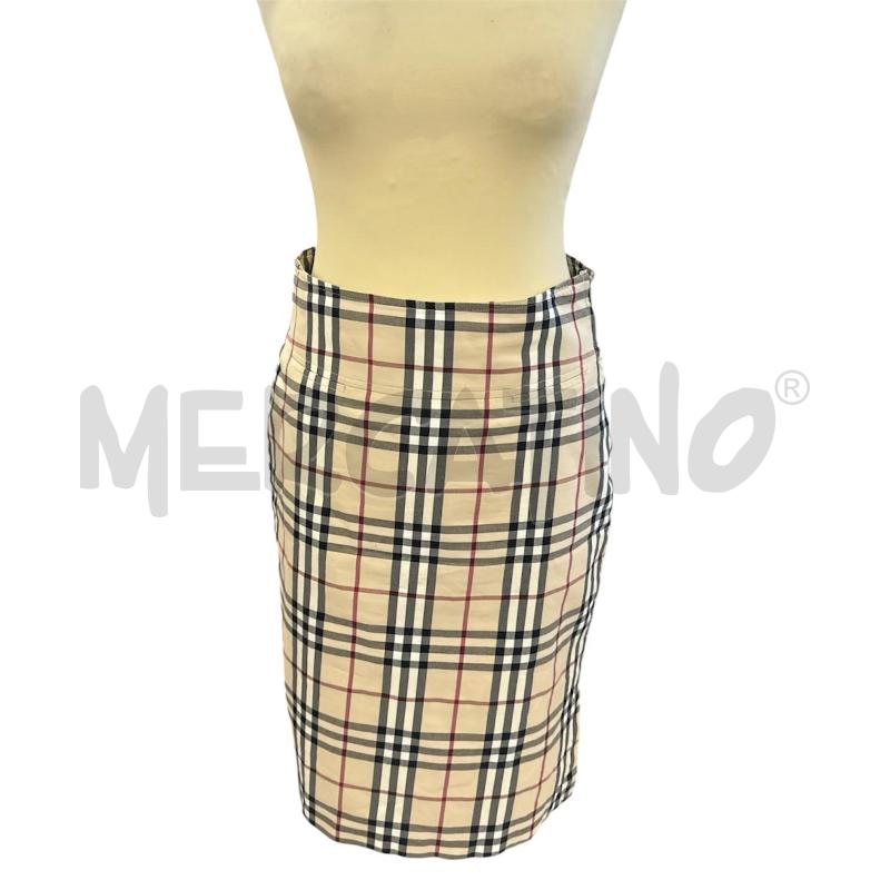 GONNA BURBERRY BEIGE ROSSA BIANCA NERA QUADRI | Mercatino dell'Usato Cava de tirreni 1
