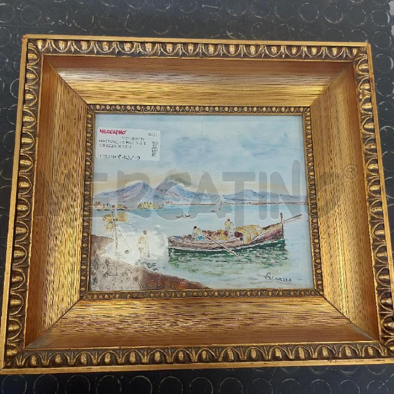 MATTONELLA PICCOLA S. CAIAZZA 36.5X33 CORNICE DORATA | Mercatino dell'Usato Cava de tirreni 1