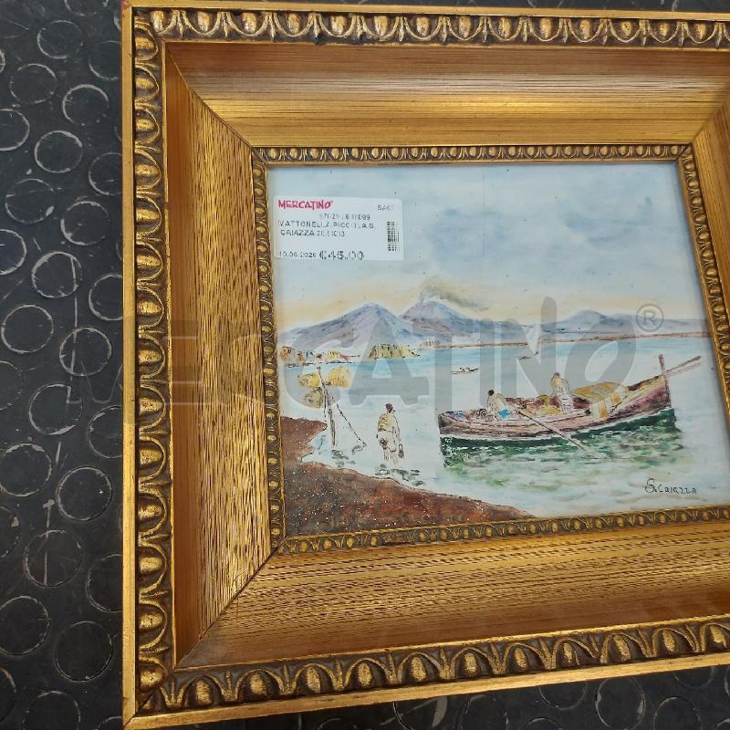 MATTONELLA PICCOLA S. CAIAZZA 36.5X33 CORNICE DORATA | Mercatino dell'Usato Cava de tirreni 3