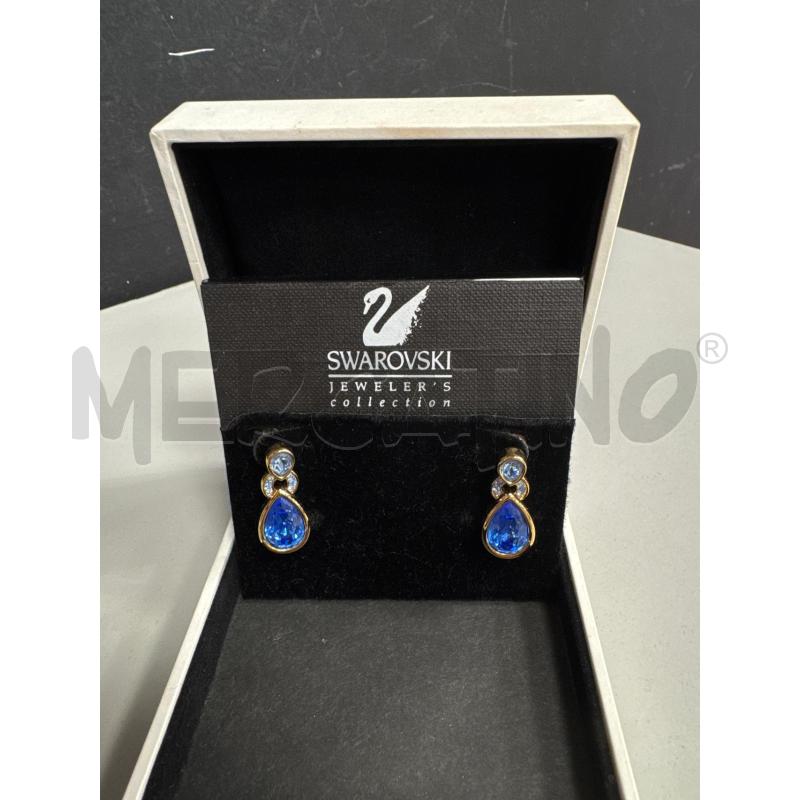 ORECCHINI SWAROVSKI GOCCIA BLU DORATI | Mercatino dell'Usato Cava de tirreni 4