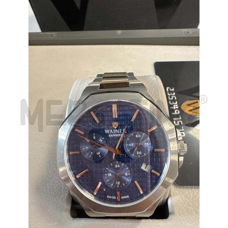 OROLOGIO DA POLSO WAINER QUADRANTE BLU ACCIAIO ESAGONALE | Mercatino dell'Usato Cava de tirreni 3