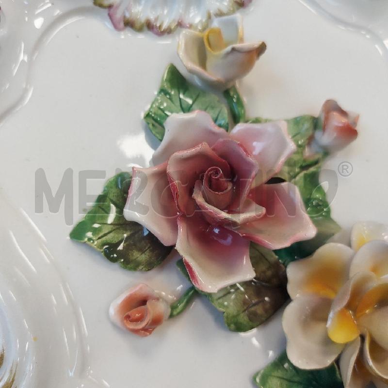 PIATTO ESPOSITIVO PORCELLANA BASSANO FIORI  | Mercatino dell'Usato Cava de tirreni 4