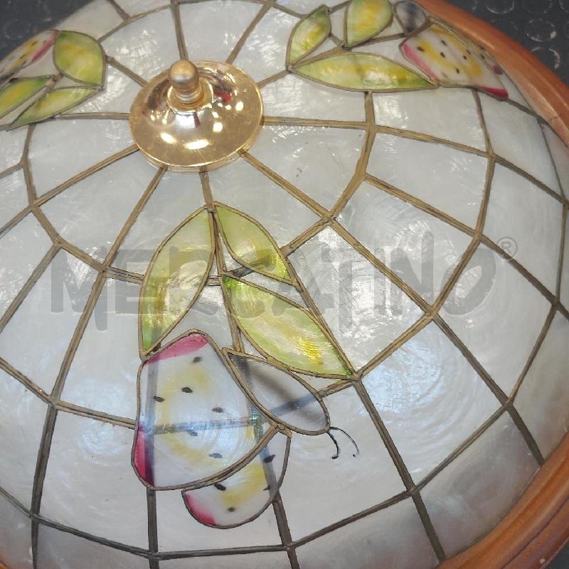 PLAFONIERA MODELLO TIFFANY LEGNO 56CM | Mercatino dell'Usato Cava de tirreni 3