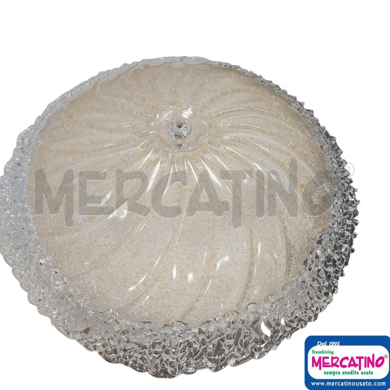 PLAFONIERA MURANO GIALLO BIANCO | Mercatino dell'Usato Cava de tirreni 1