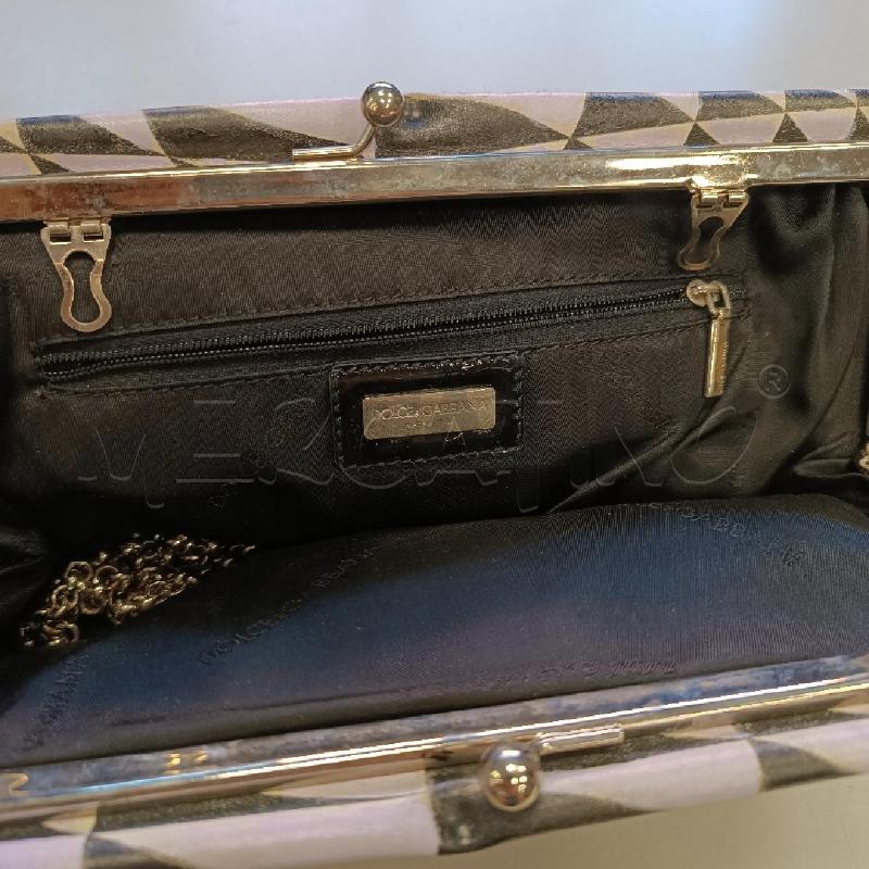 POCHETTE DOLCE E GABBANA VIOLA NERA FANTASIA RETTANGOLARE | Mercatino dell'Usato Cava de tirreni 1