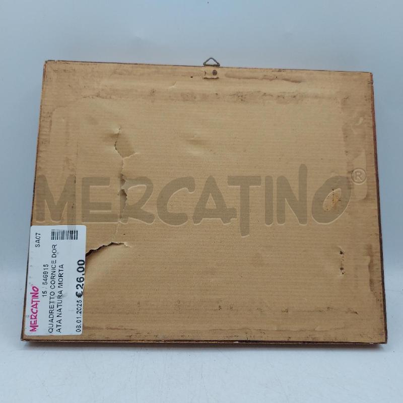 QUADRETTO CORNICE DORATA NATURA MORTA | Mercatino dell'Usato Cava de tirreni 4
