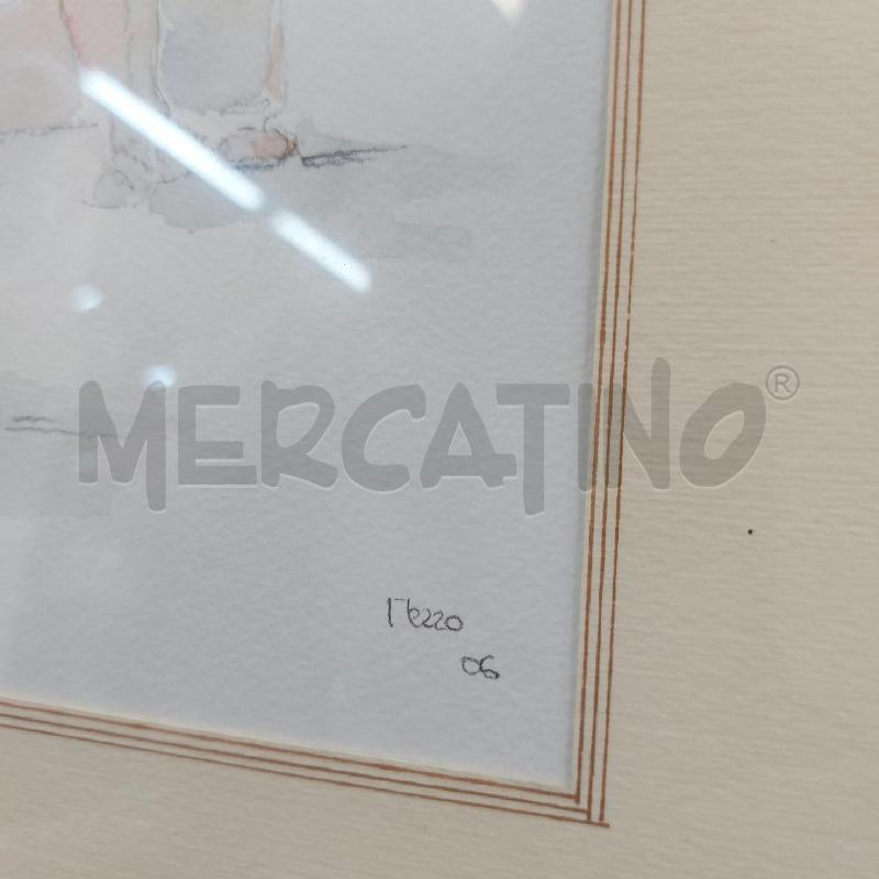 QUADRO AQUERELLO SIGNORA POLTRONA CON GATTO | Mercatino dell'Usato Cava de tirreni 4