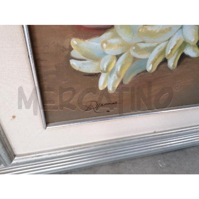 QUADRO FRUTTA 50 X70 ROBERTO ALFANO CORNICE LEGNO ARGENTATA | Mercatino dell'Usato Cava de tirreni 4