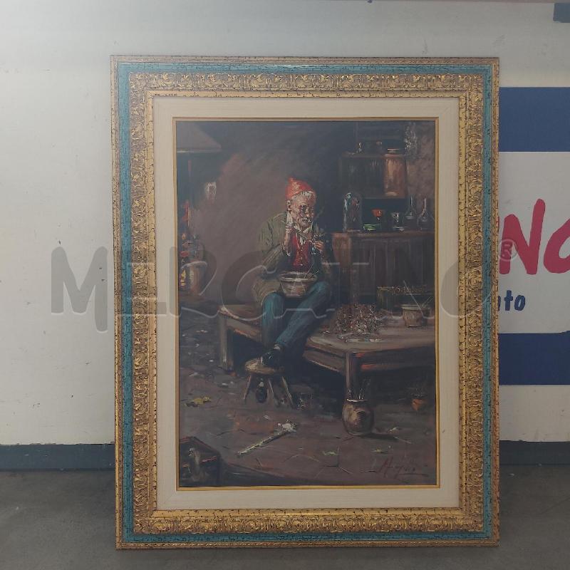 QUADRO LANZILLO 50*70 ANZIANO CON PIPA | Mercatino dell'Usato Cava de tirreni 1