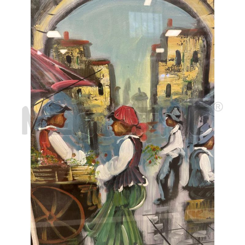 QUADRO MERCATO SOTTO PONTE CASE 65X45 | Mercatino dell'Usato Cava de tirreni 2