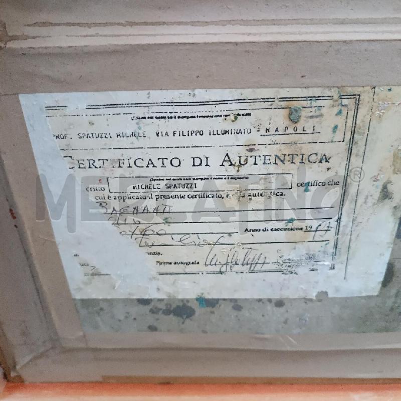 QUADRO MICHELE SPATUZZI BAGNANTI CORNICE DORATA | Mercatino dell'Usato Cava de tirreni 3